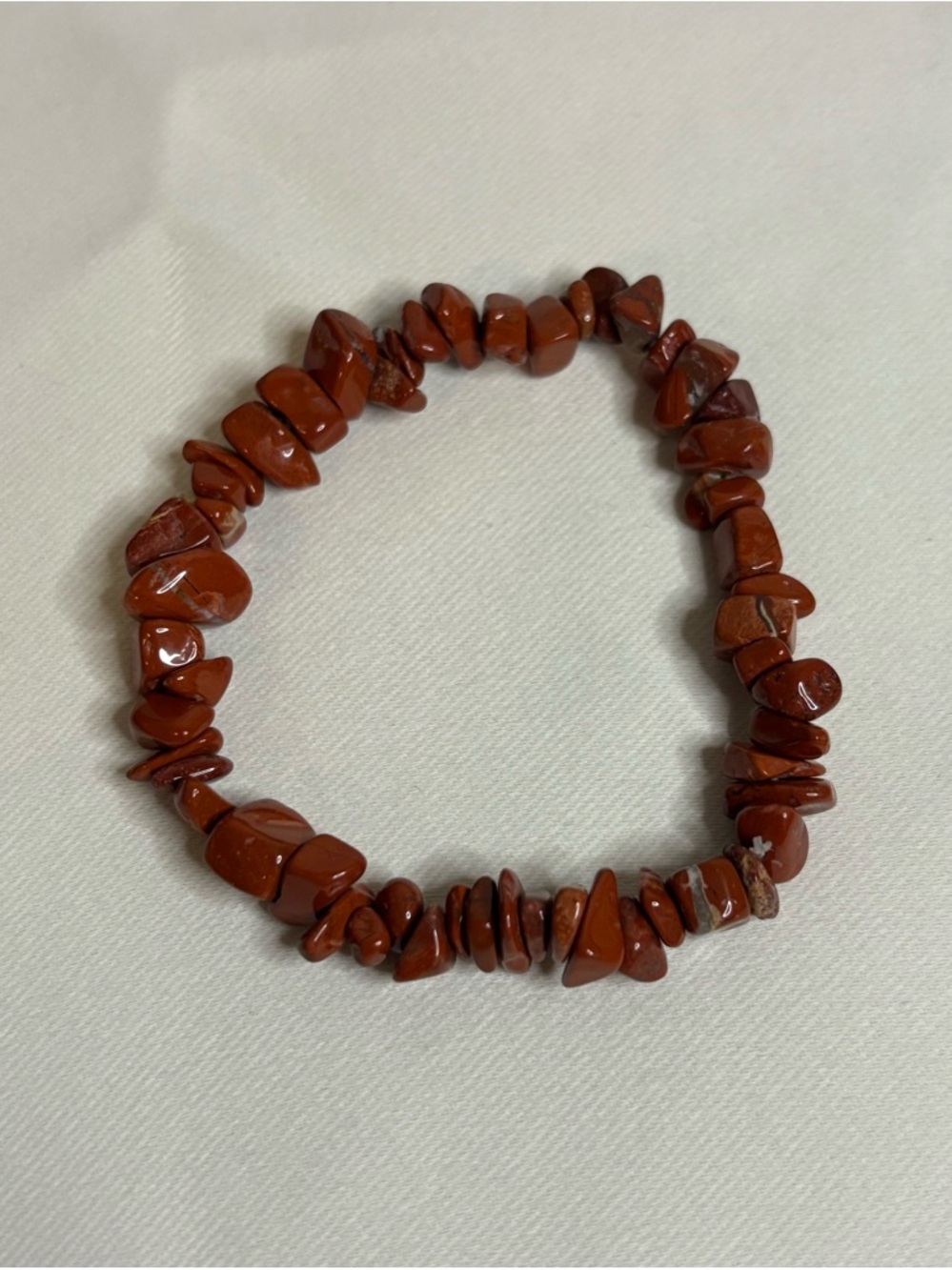 Handmade Red Jasper Crystal Chip Bracelet